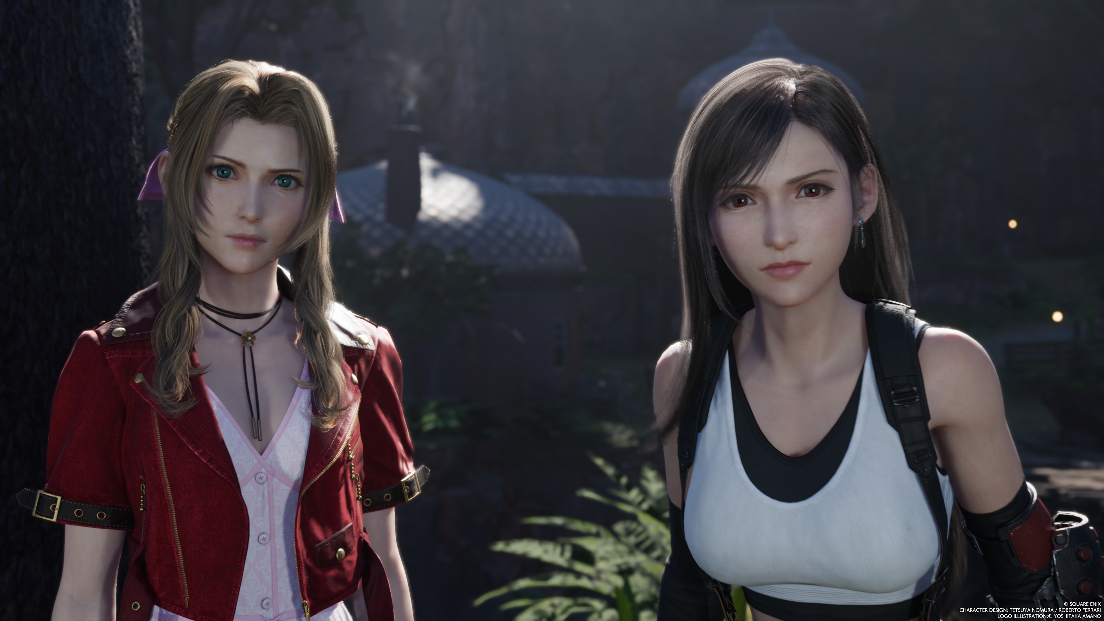 Aerith and Tifa in Gongaga