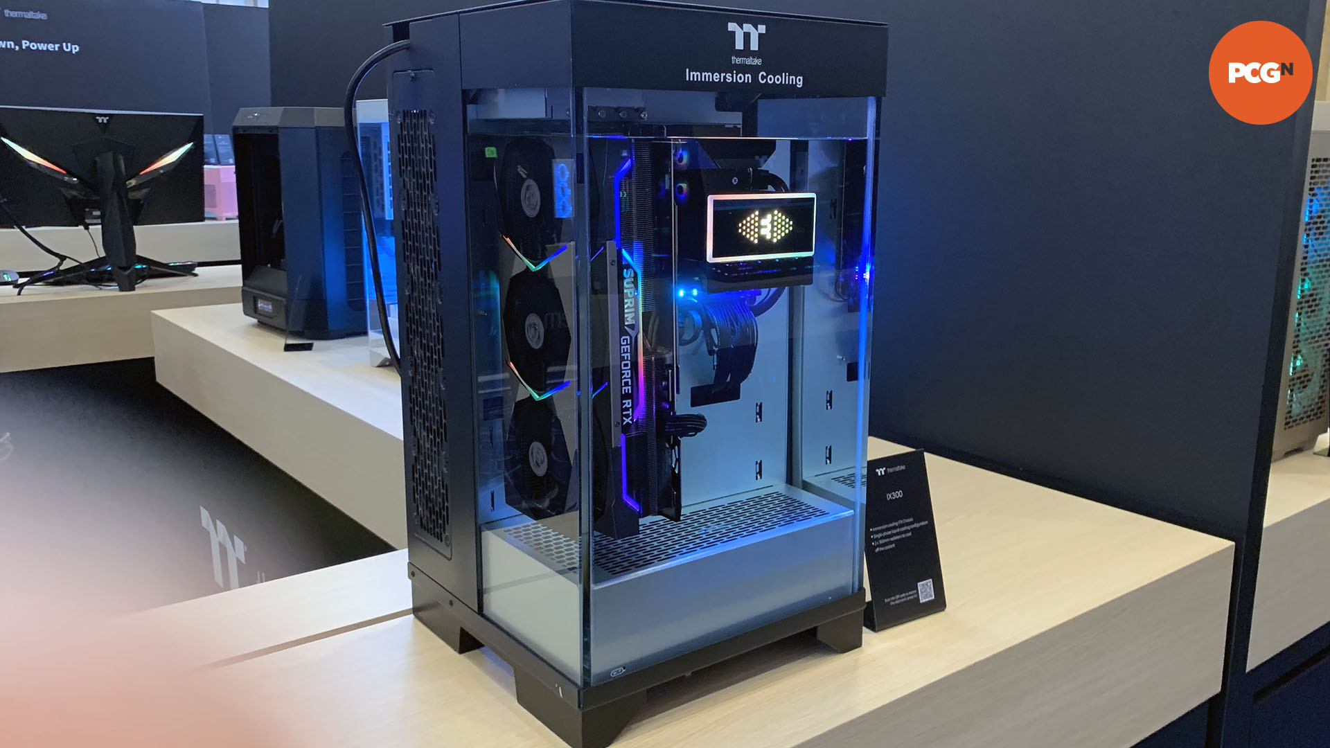 Thermaltake full immersion gaming PC: Mini-ITX IX300 front.