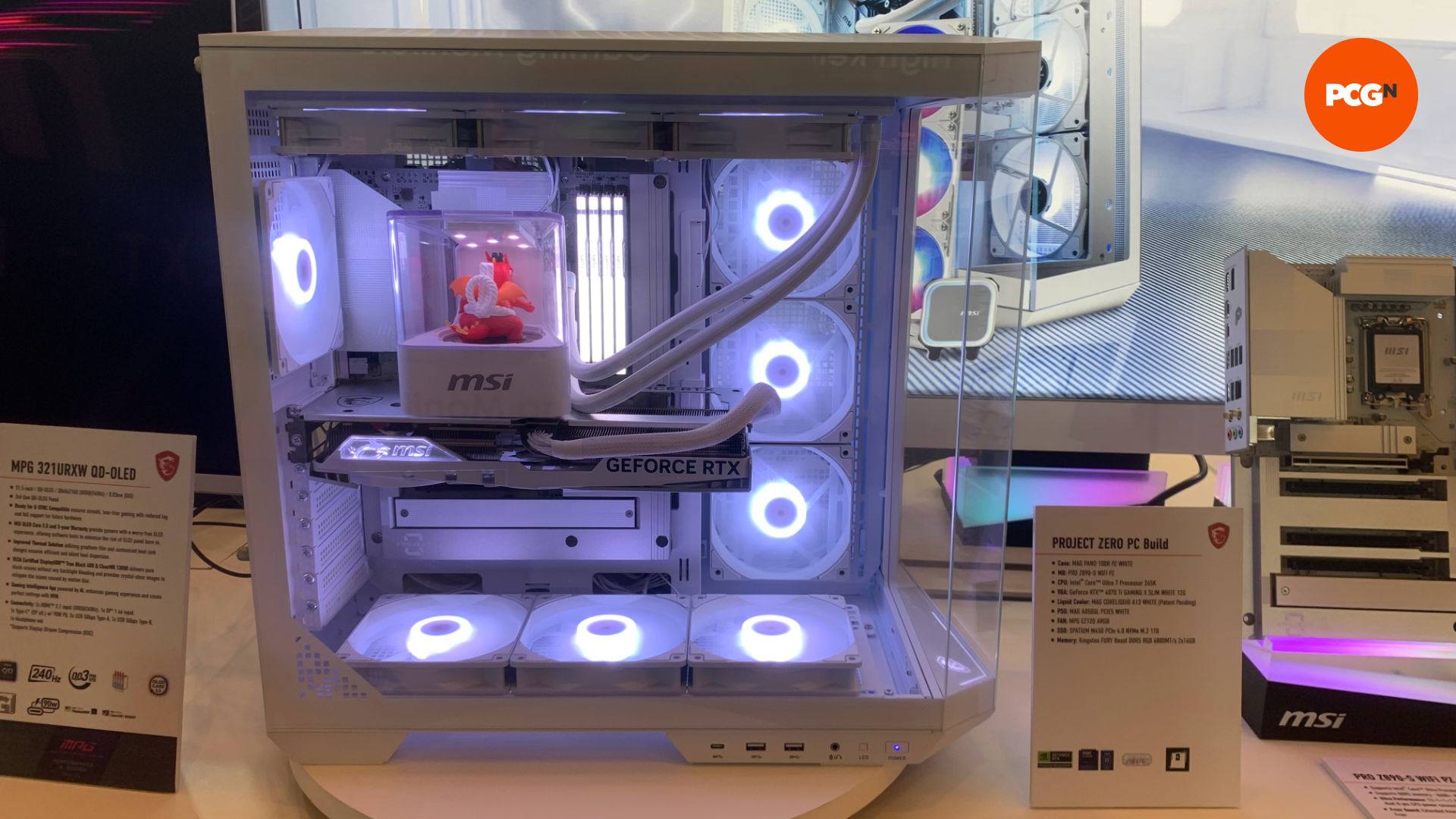 MSI Project Zero PC build at CES 2025 with concept CPU cooler