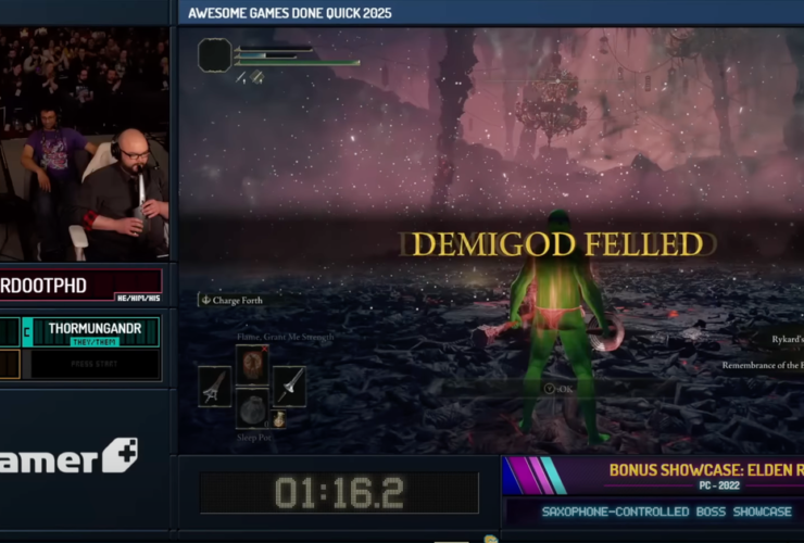 This year's AGDQ included someone speedrunning Elden Ring bosses with a saxophone