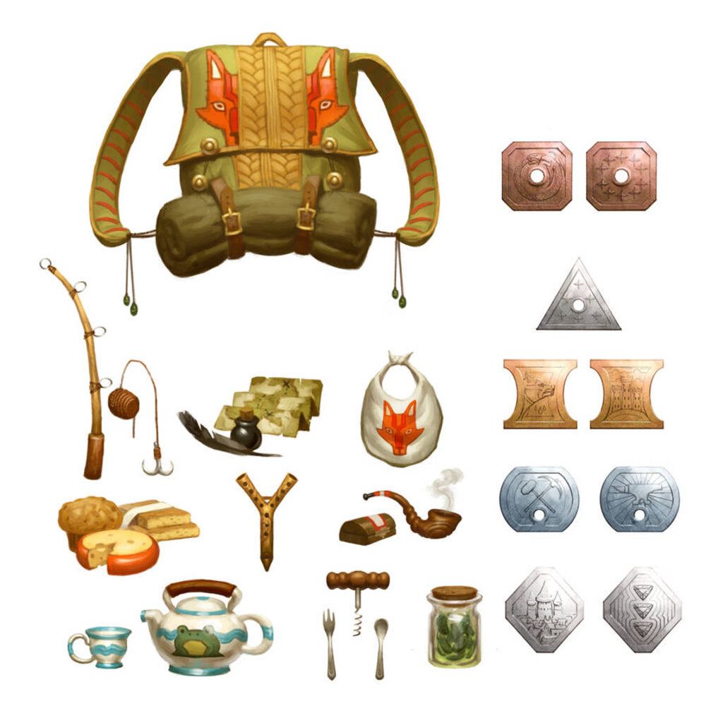 Backpack And Traveling Wares From The Dungeons & Dragons Player's Handbook.