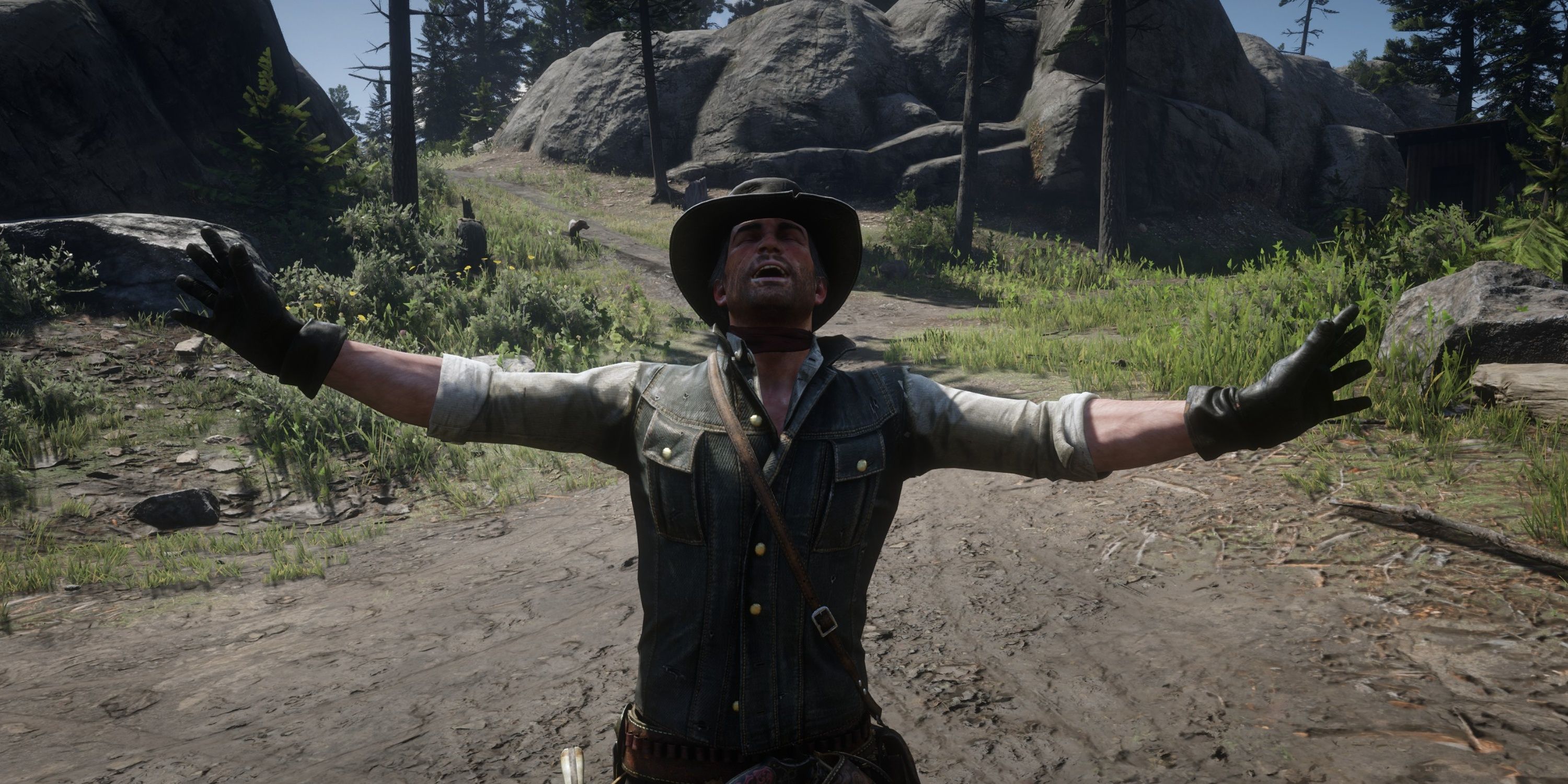 john marston celebrates