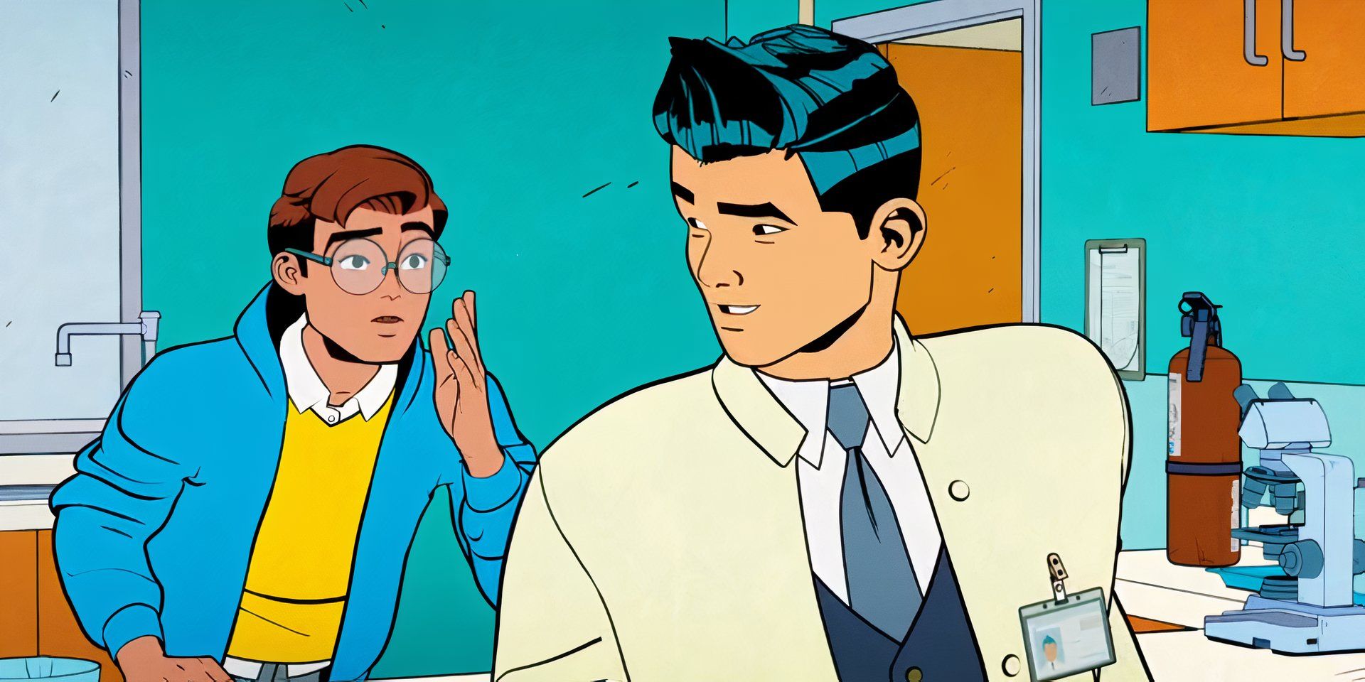 Image of Peter and Amadeus talking in Your Friendly Neighborhood Spider-Man