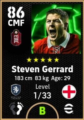 eFootball 2024 English League Midfielders Gerrard