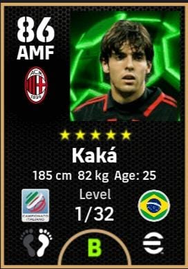 eFootball 2025 European Clubs Midfielders Kaka