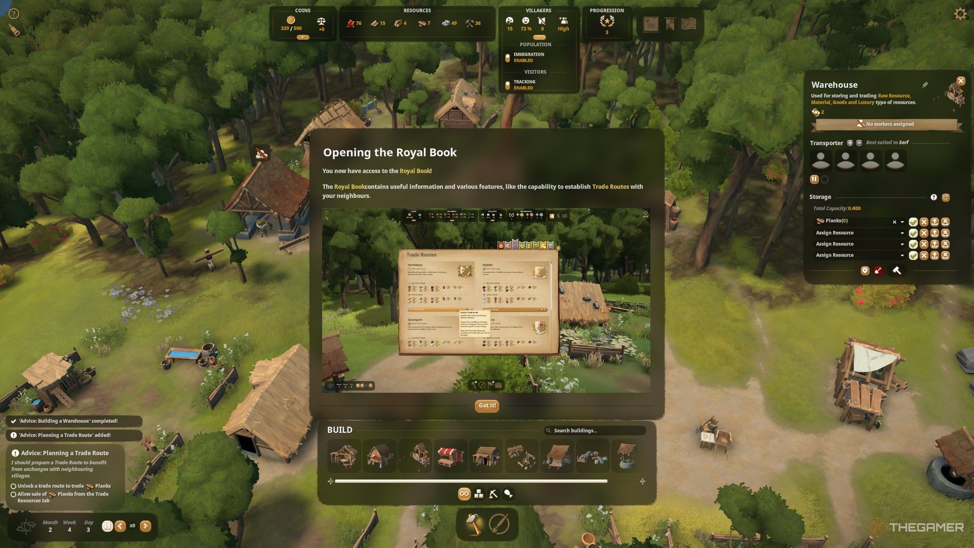 The image shows the Opening the Royal Book tutorial message from Foundation.