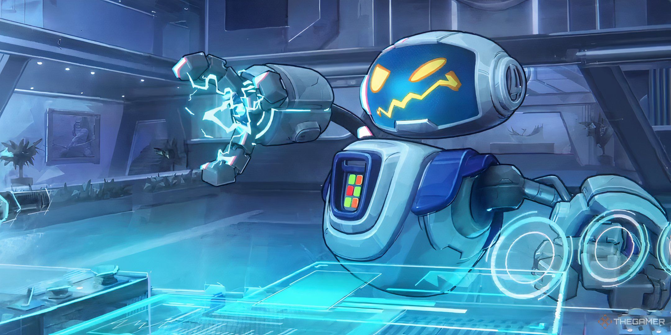 Herbie the robot from Fantastic Four short circuiting in Marvel Rivals. 