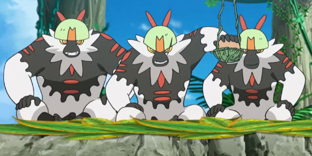 Three Passimian in the Pokemon anime