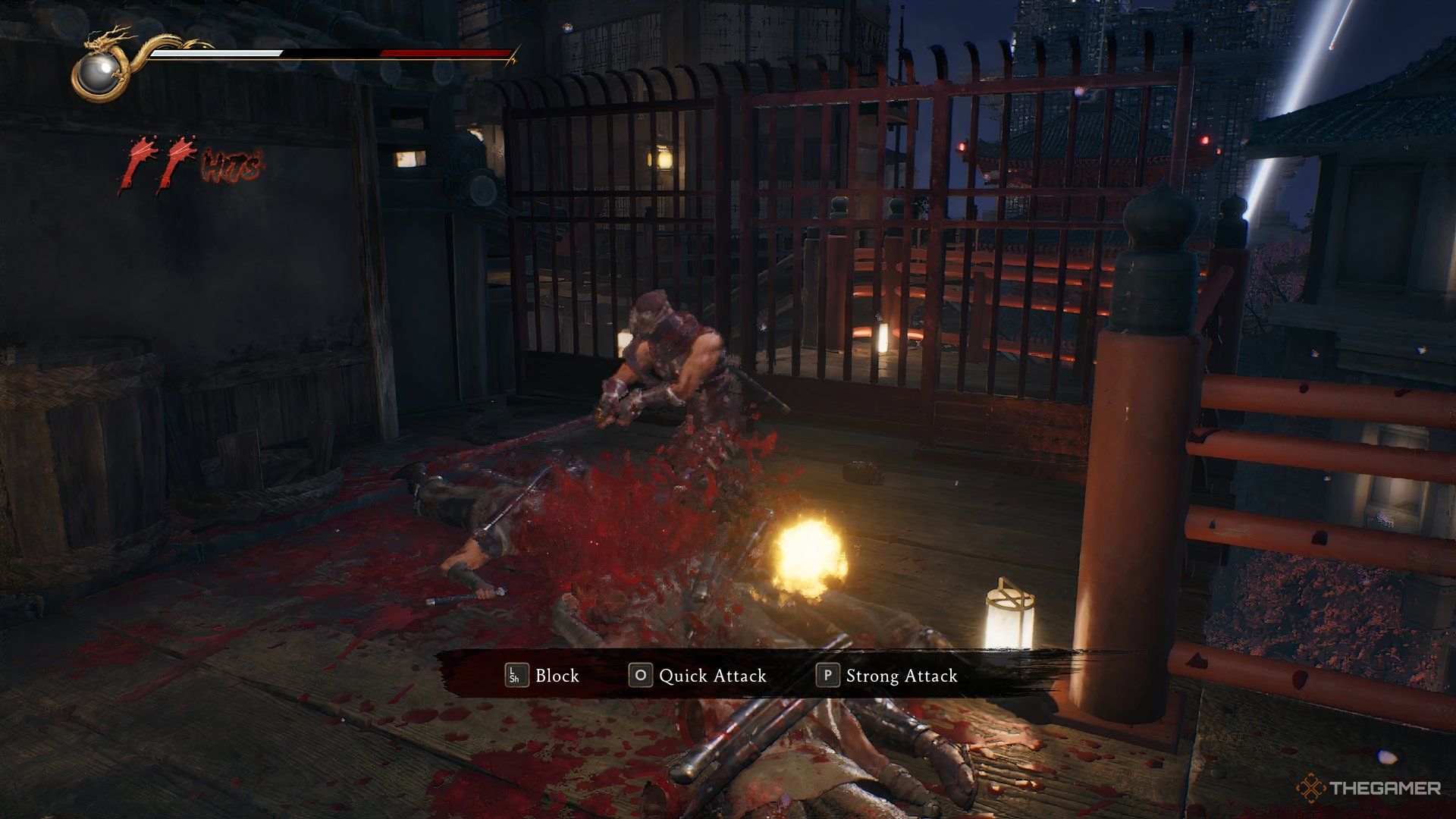 Ryu Hayabusa dismembering enemies in Ninja Gaiden 2 Black.