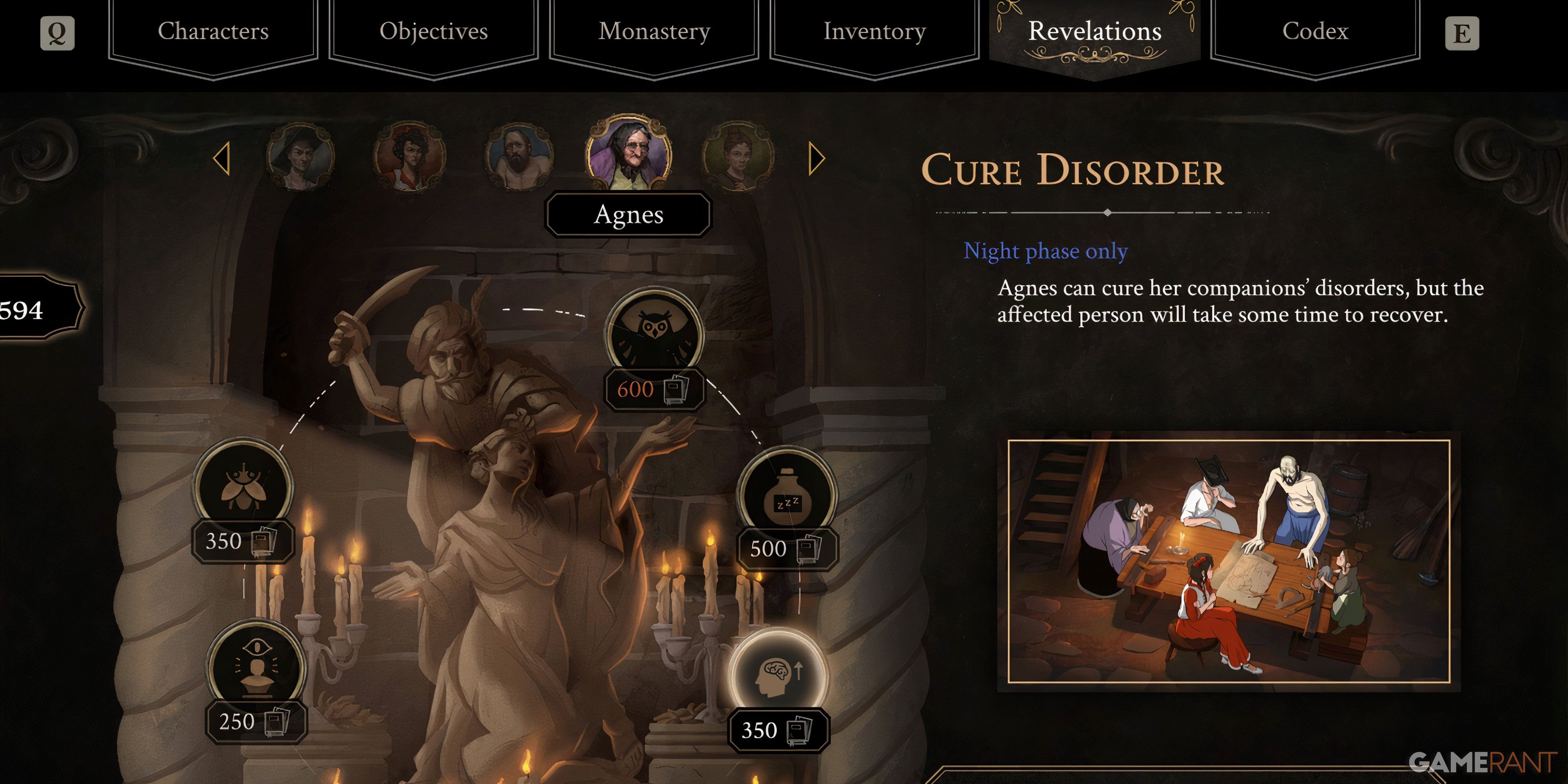 the disorder cure ability in the stone of madness.