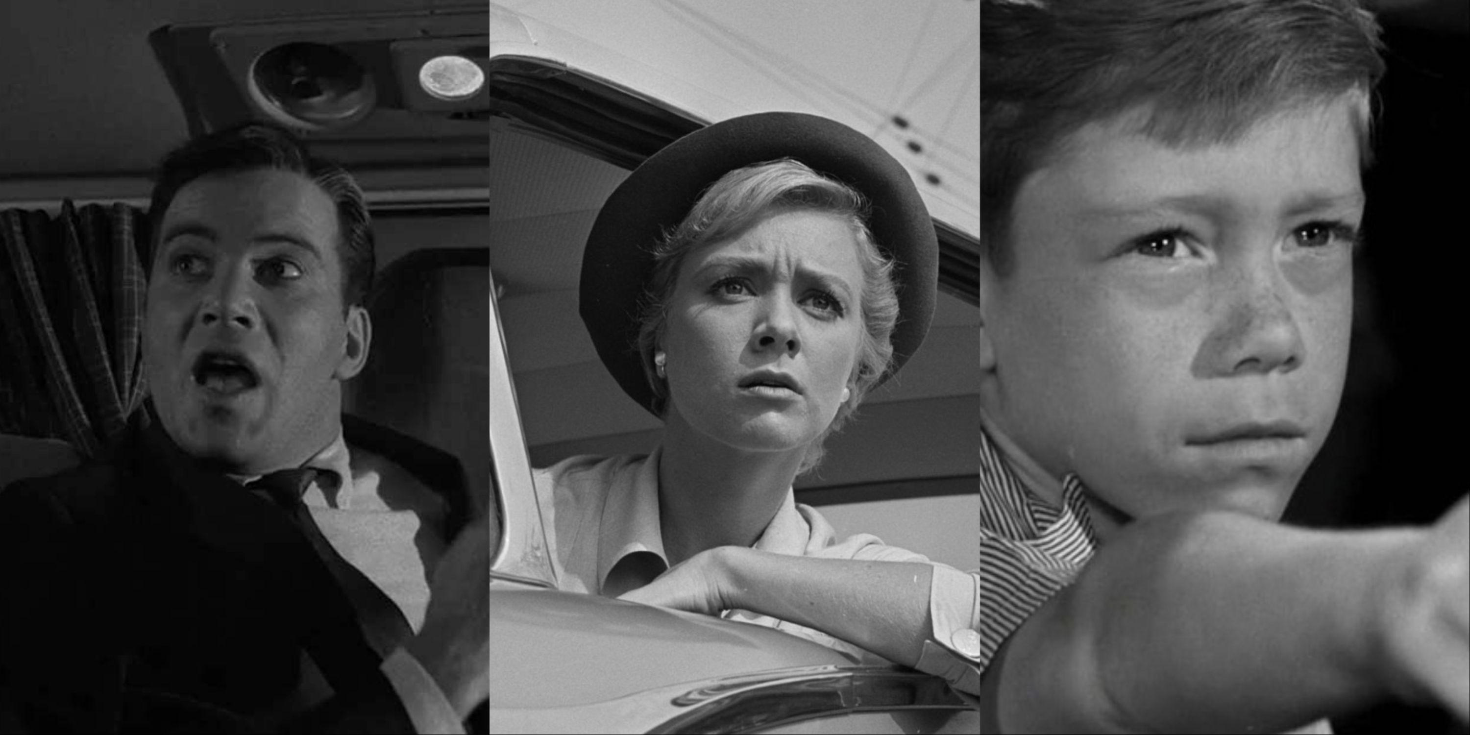 Split  Image William Shatner, Inger Stevens, Bill Mumy in Twilight Zone