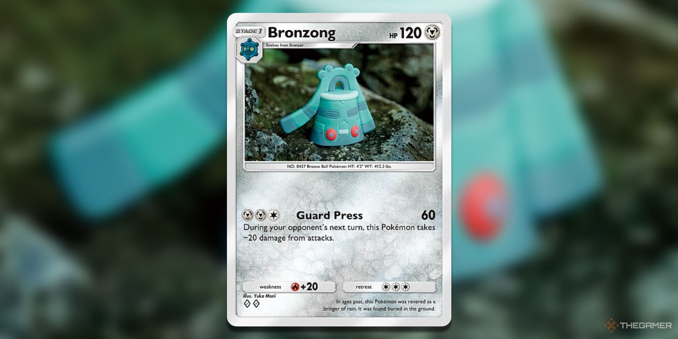 Bronzong Pokemon TCG Pocket Space Time Smackdown Card Art.