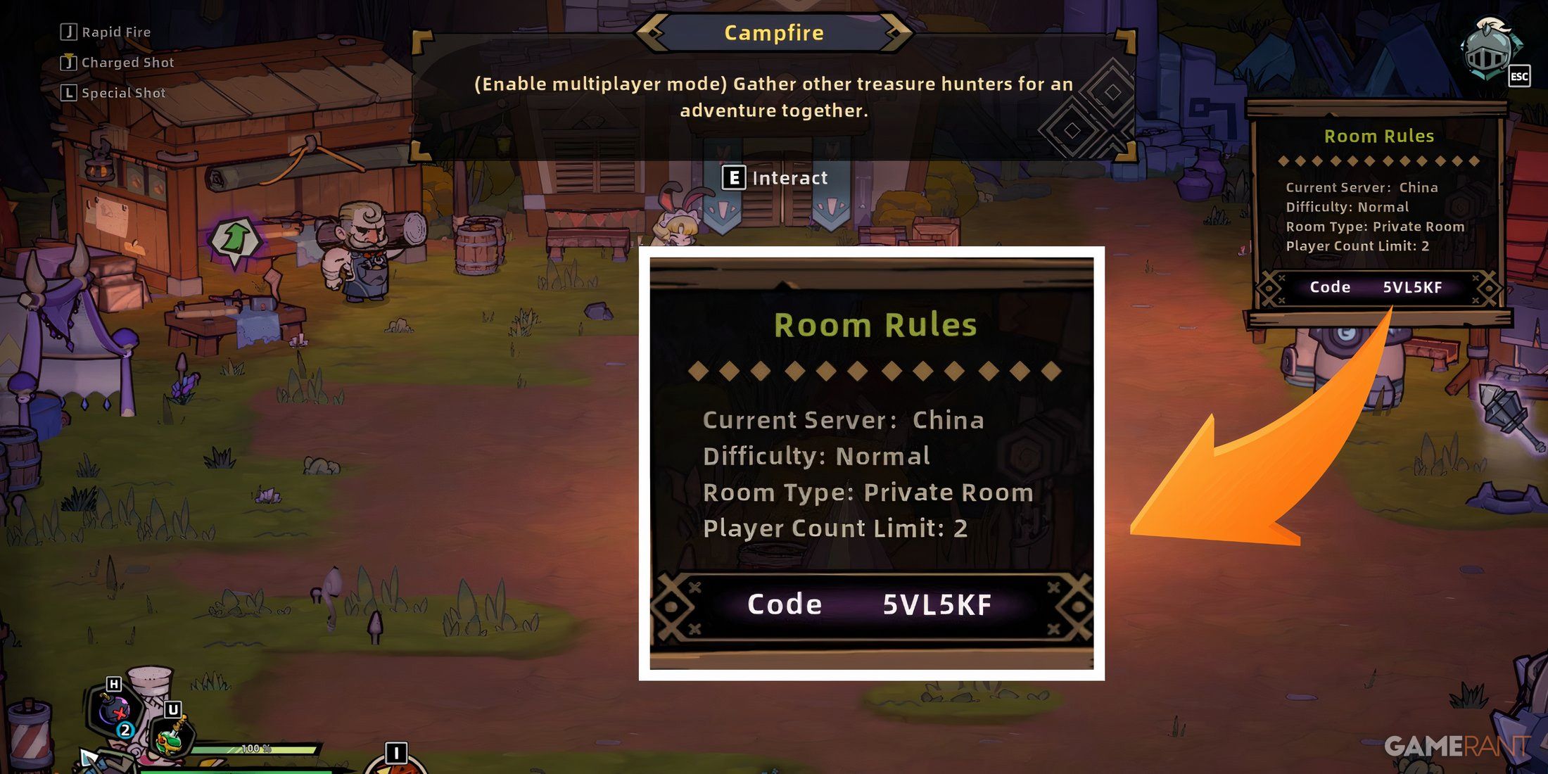 room code in lost castle 2.