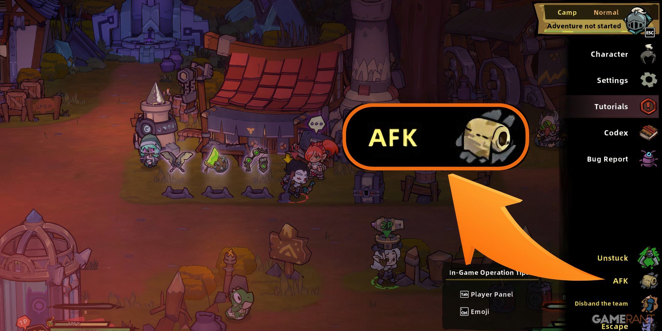 the afk mode in lost castle 2.