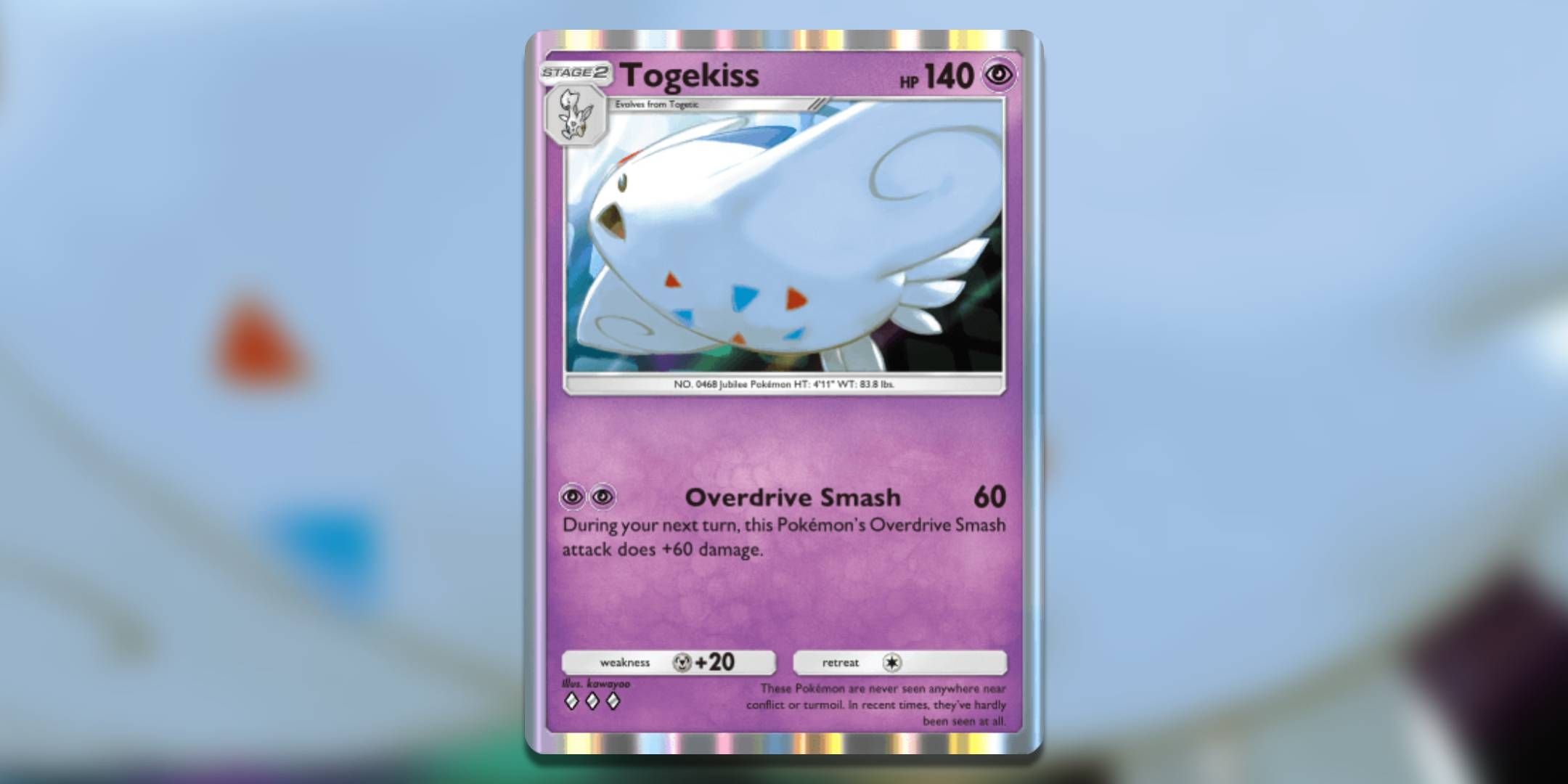 The Pokemon Pocket card Togekiss by Kawayoo.