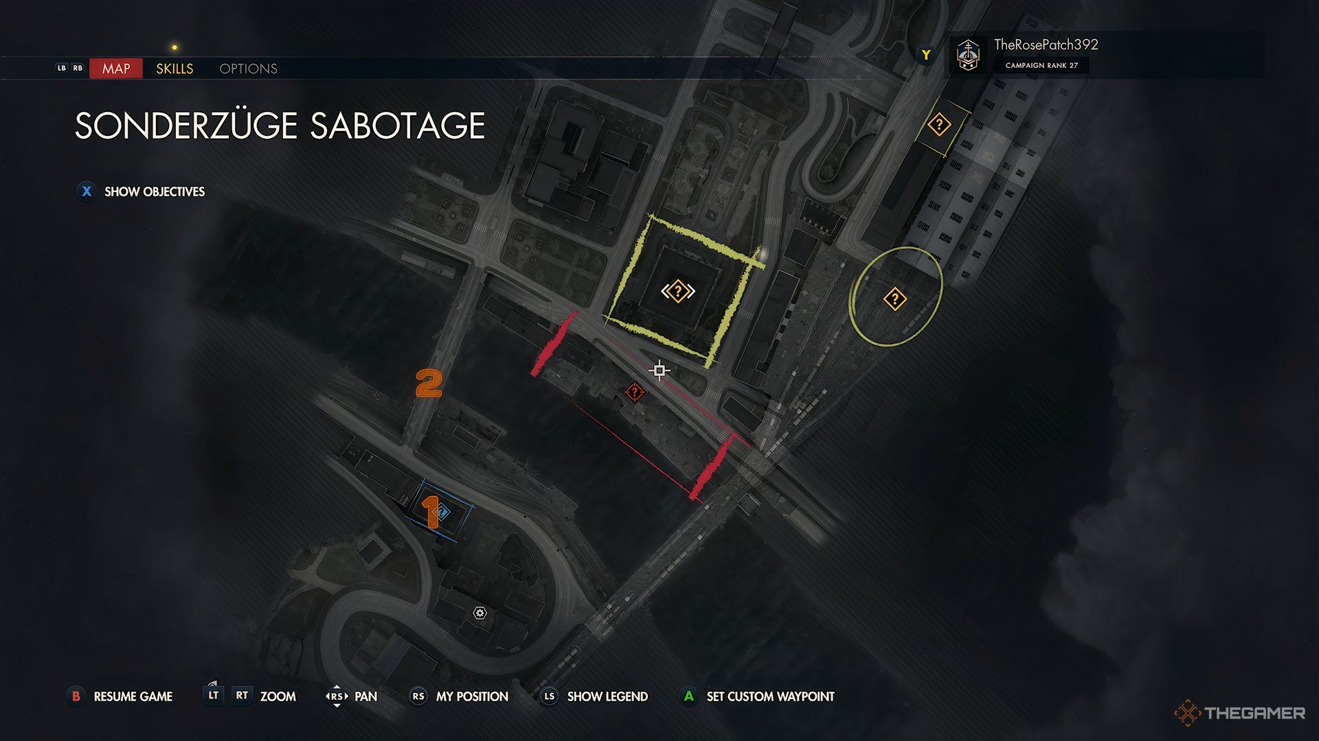 Map Locations of Personal Items In Sonderzuge Sabotage In Sniper Elite: Resistance.