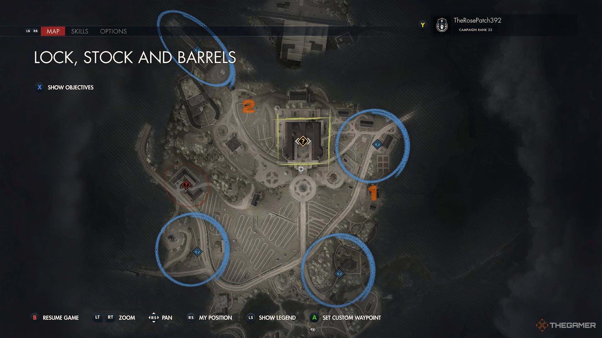 Map Locations Of Personal Items In Lock Stock And Barrels In Sniper Elite: Resistance.