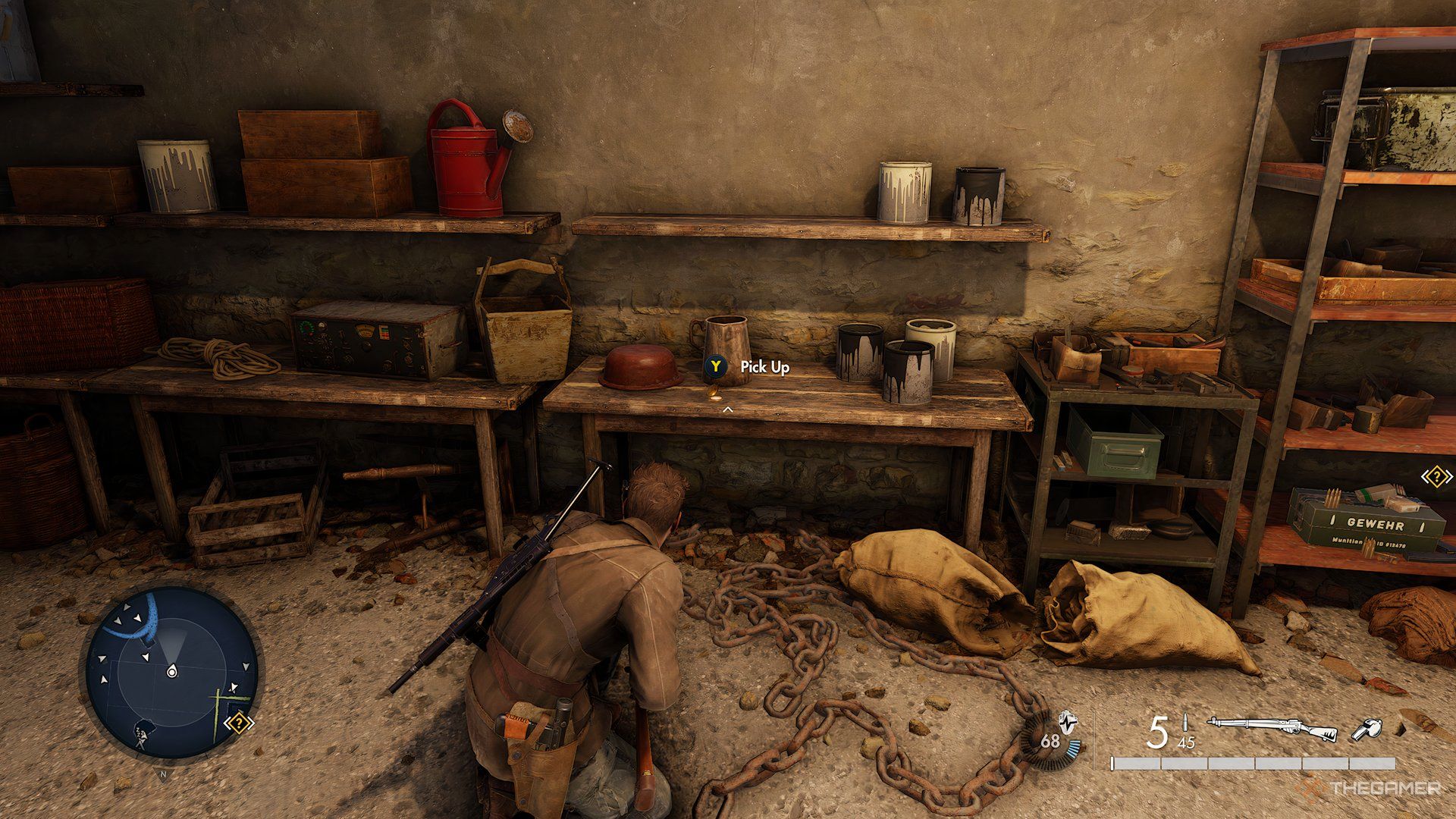 Finding Gold Pocket Watch On Table During Lock Stock And Barrels In Sniper Elite: Resistance.