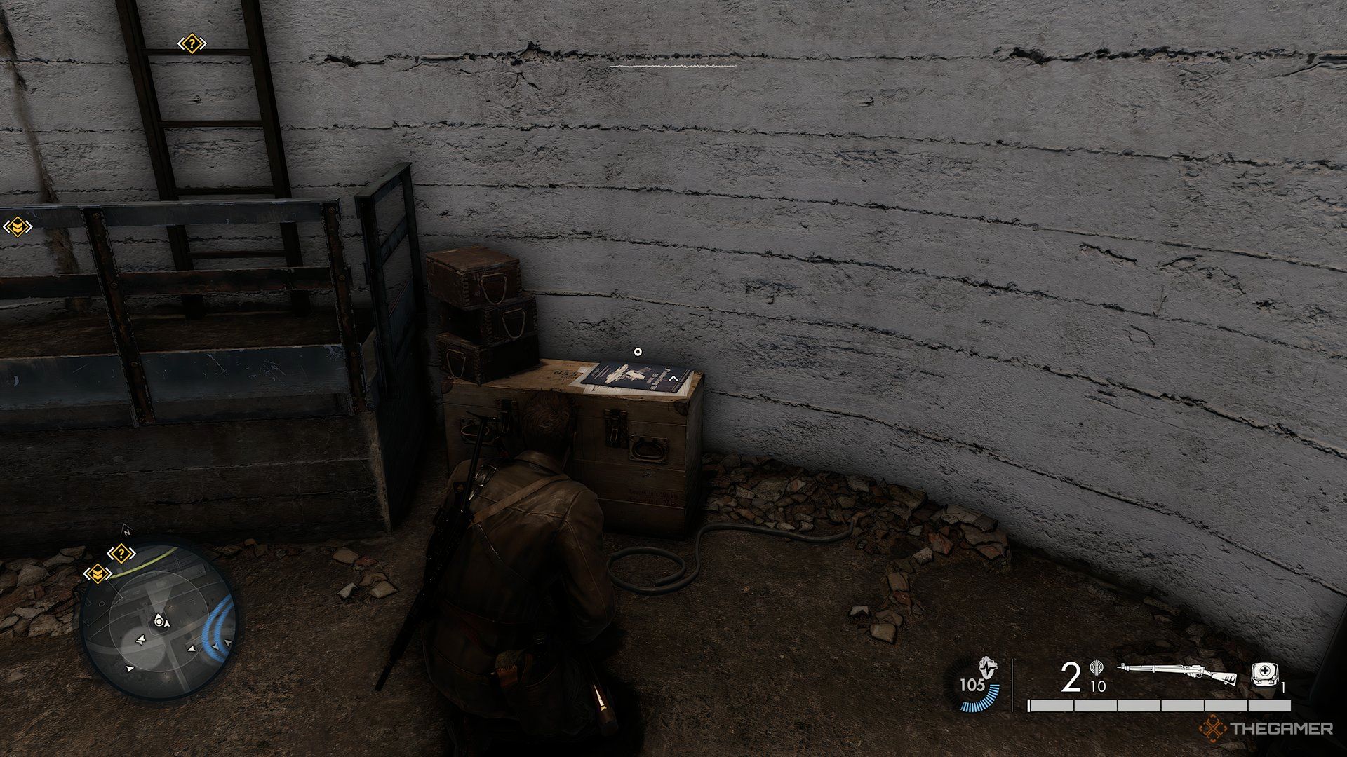 Finding AA Repair Manual In Bunker During End Of The Line In Sniper Elite: Resistance.