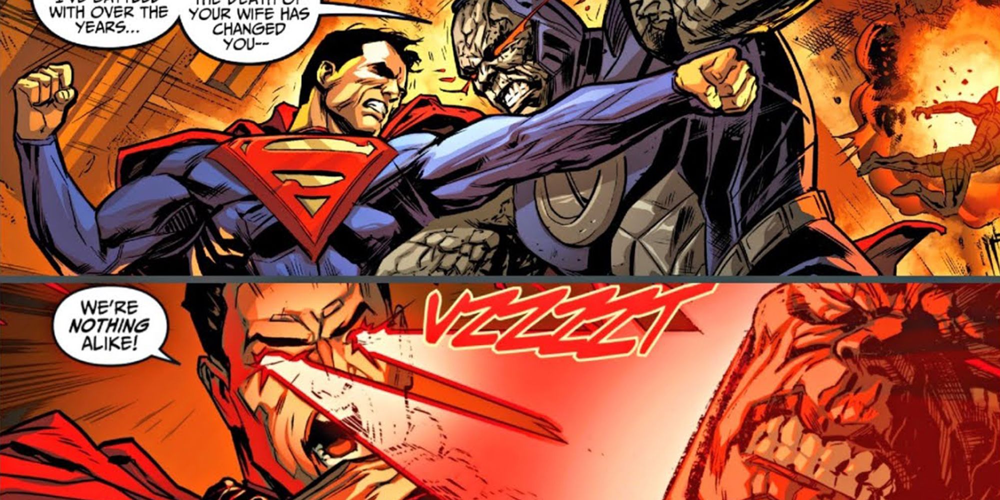 Superman Kills Darkseid DC Comics