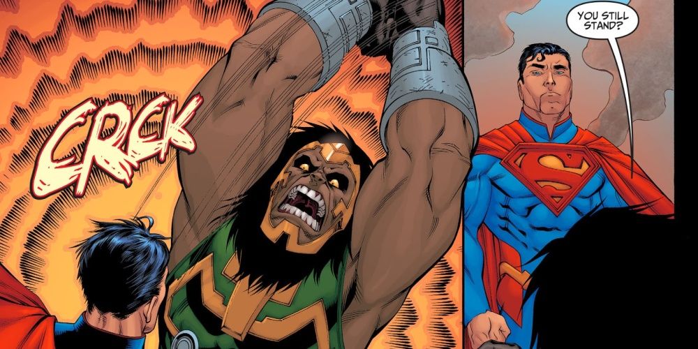 superman fighting kalibak