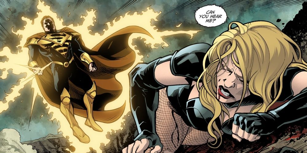 yellow lantern superman with black canary