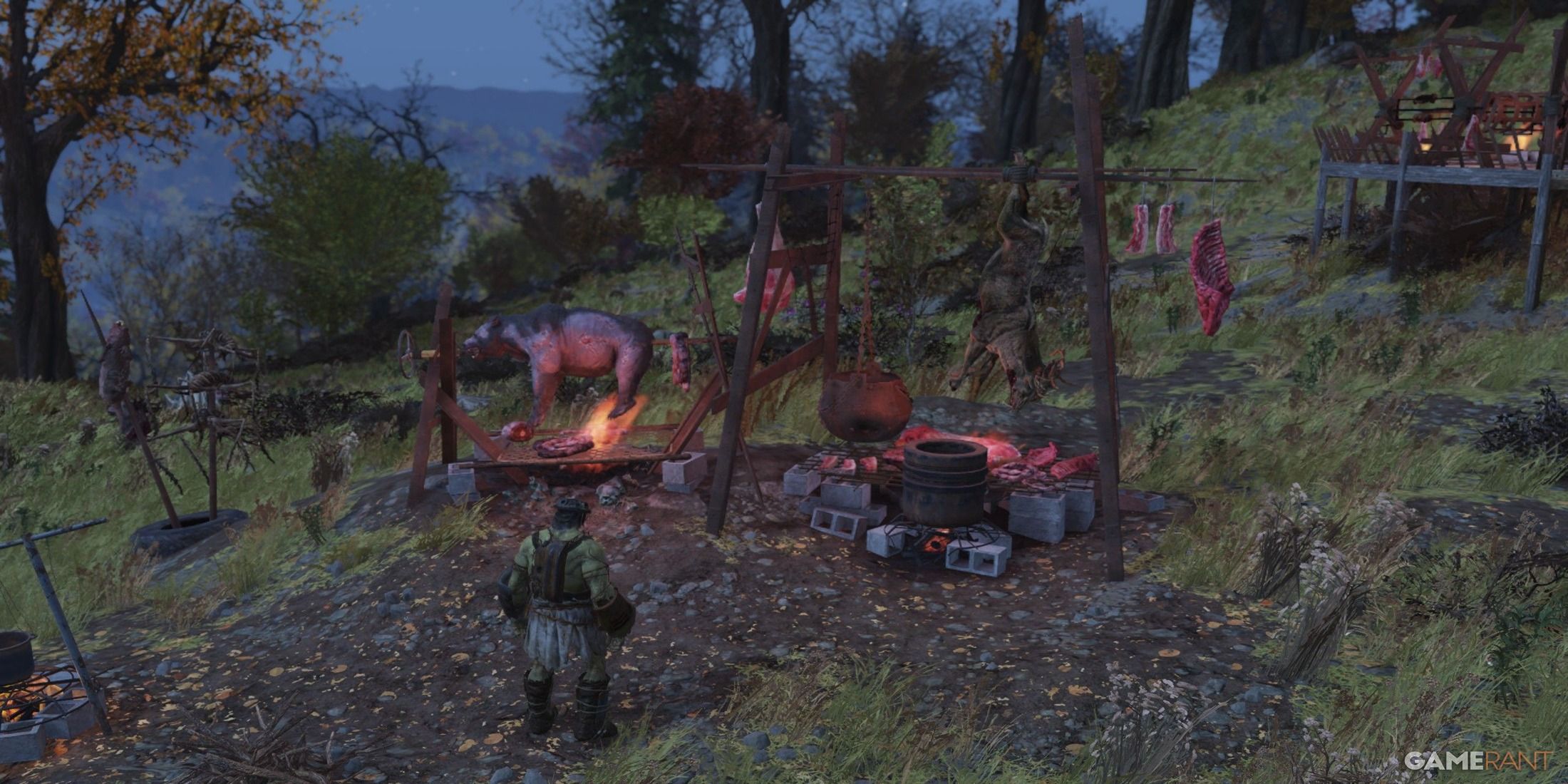 Fallout 76 Meat Week Grahm's Cook-Out forest screenshot