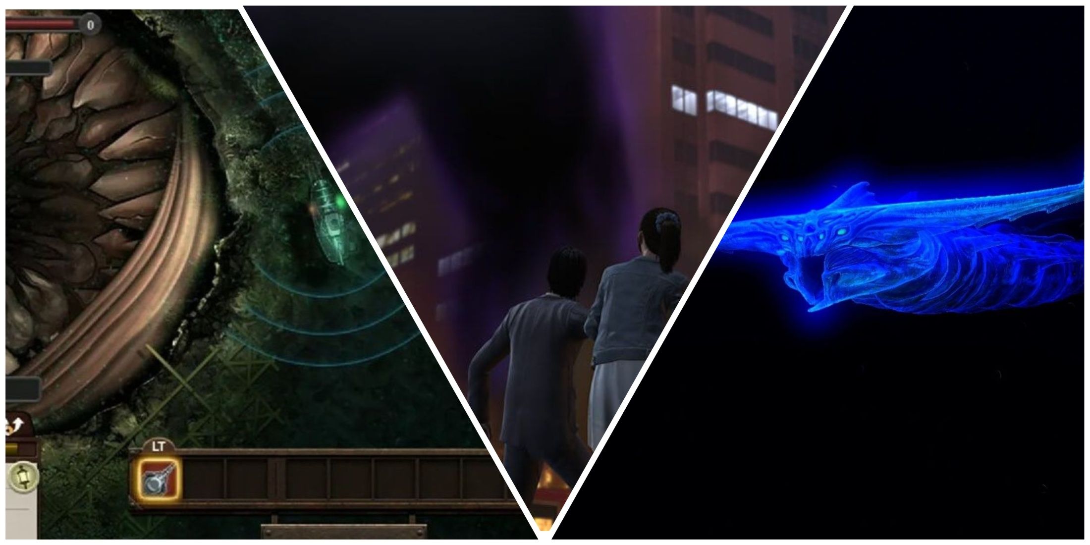 Kaiju Horror Games Split Image