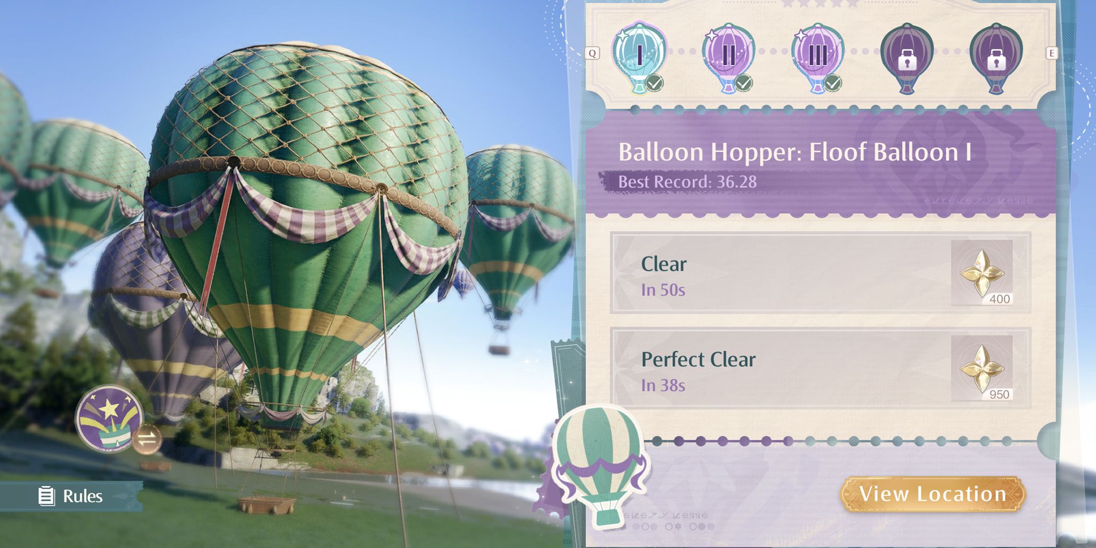 balloon hopper firework isles themed game in infinity nikki