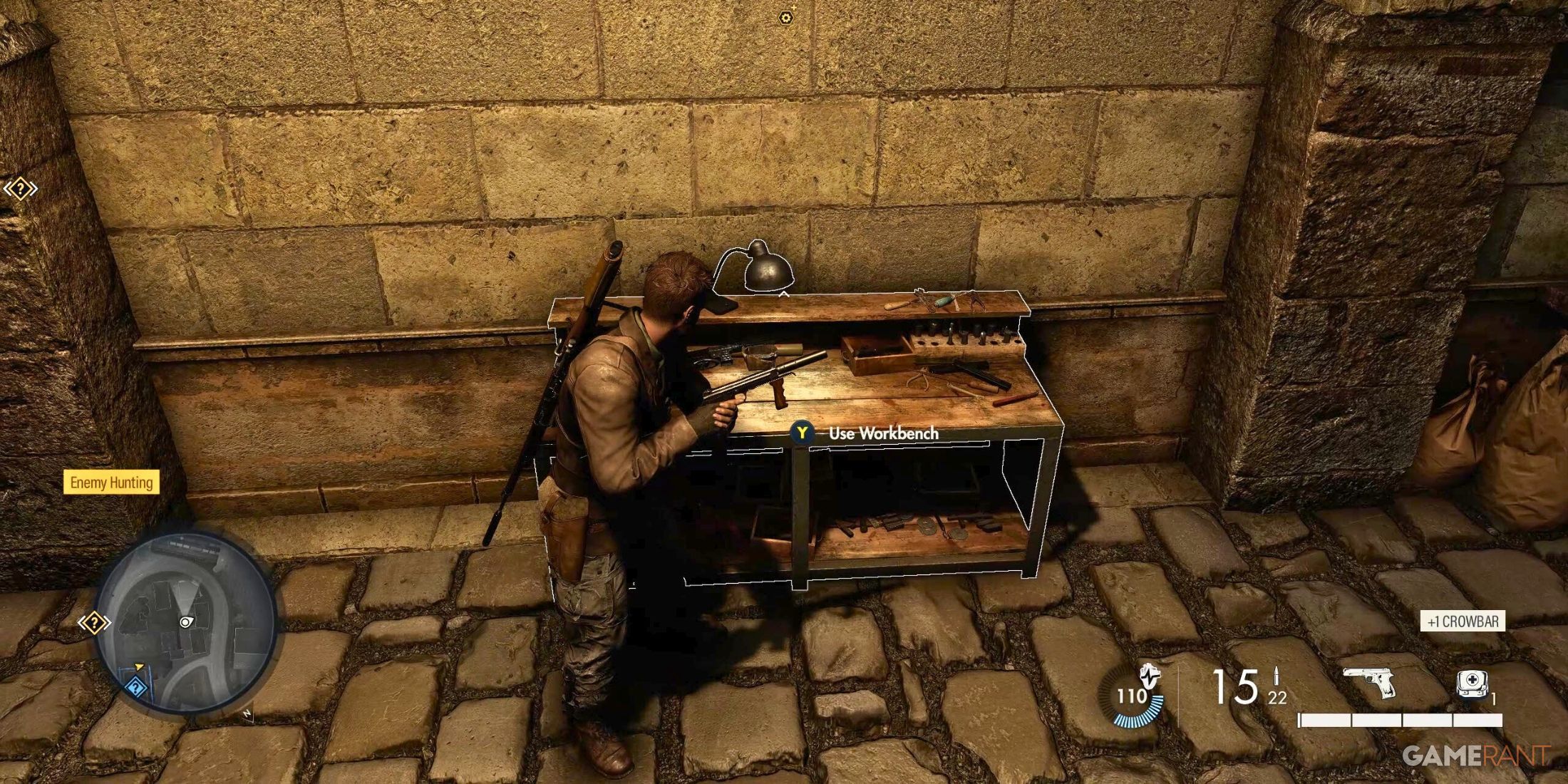 SMG Workbench in Mission 3 Sniper Elite Resistance