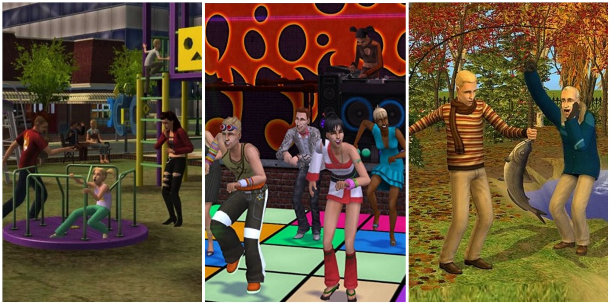 The Sims 2 Expansions Ranked Split Image of Gameplay