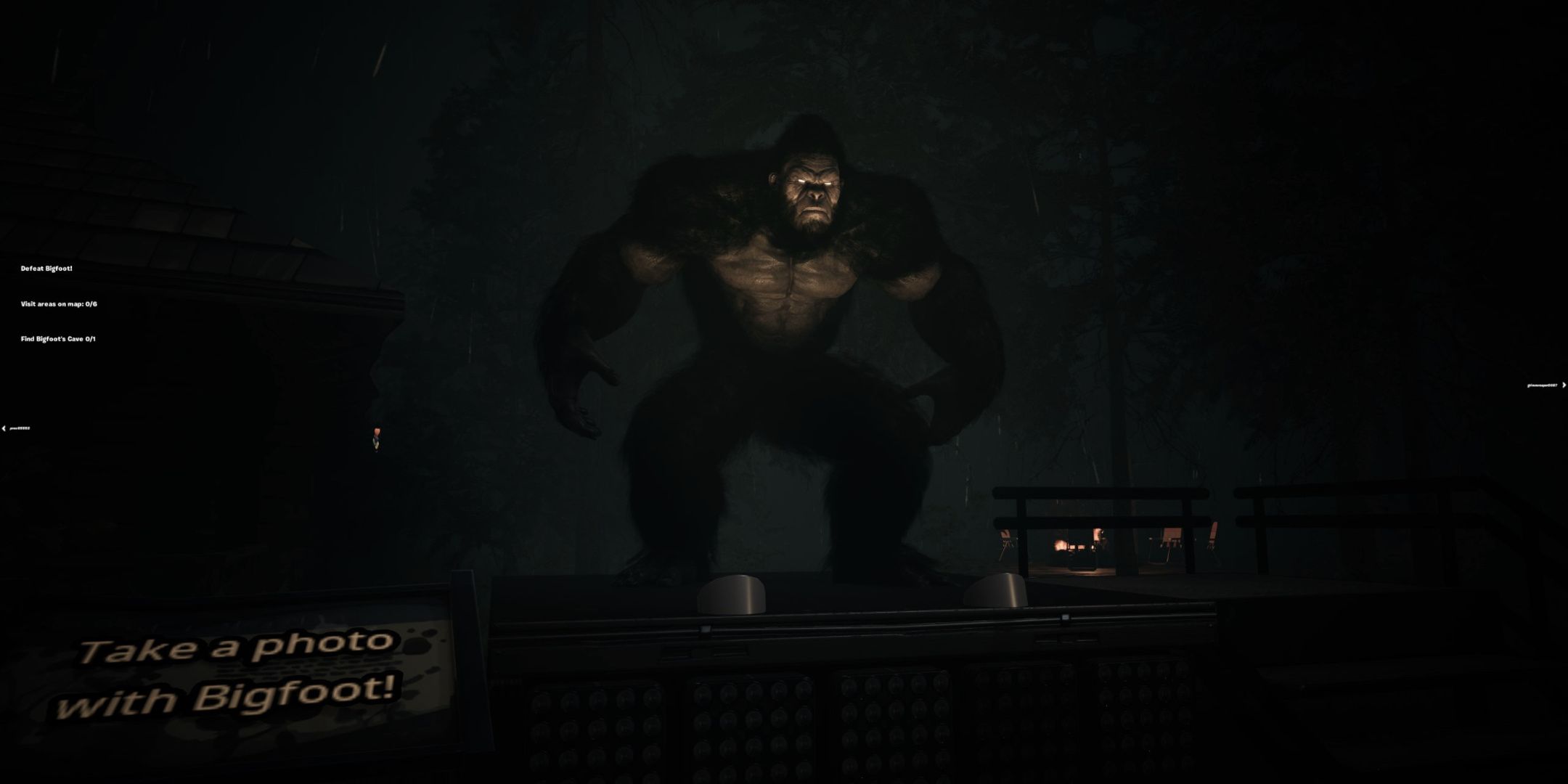 A statue of Bigfoot found within Fortnite Creative Mode.