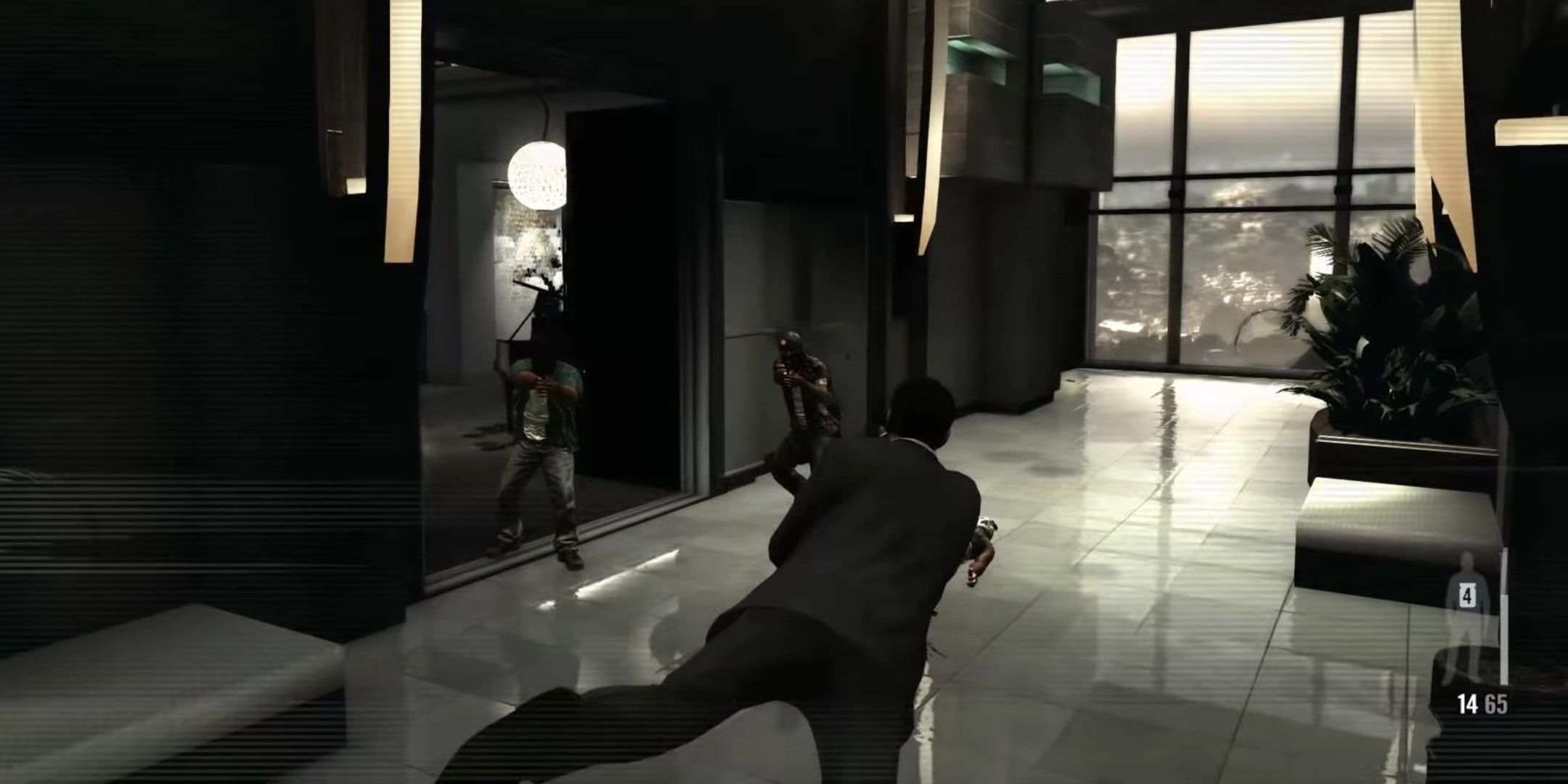 Diving and shooting near the beginning of Max Payne 3.