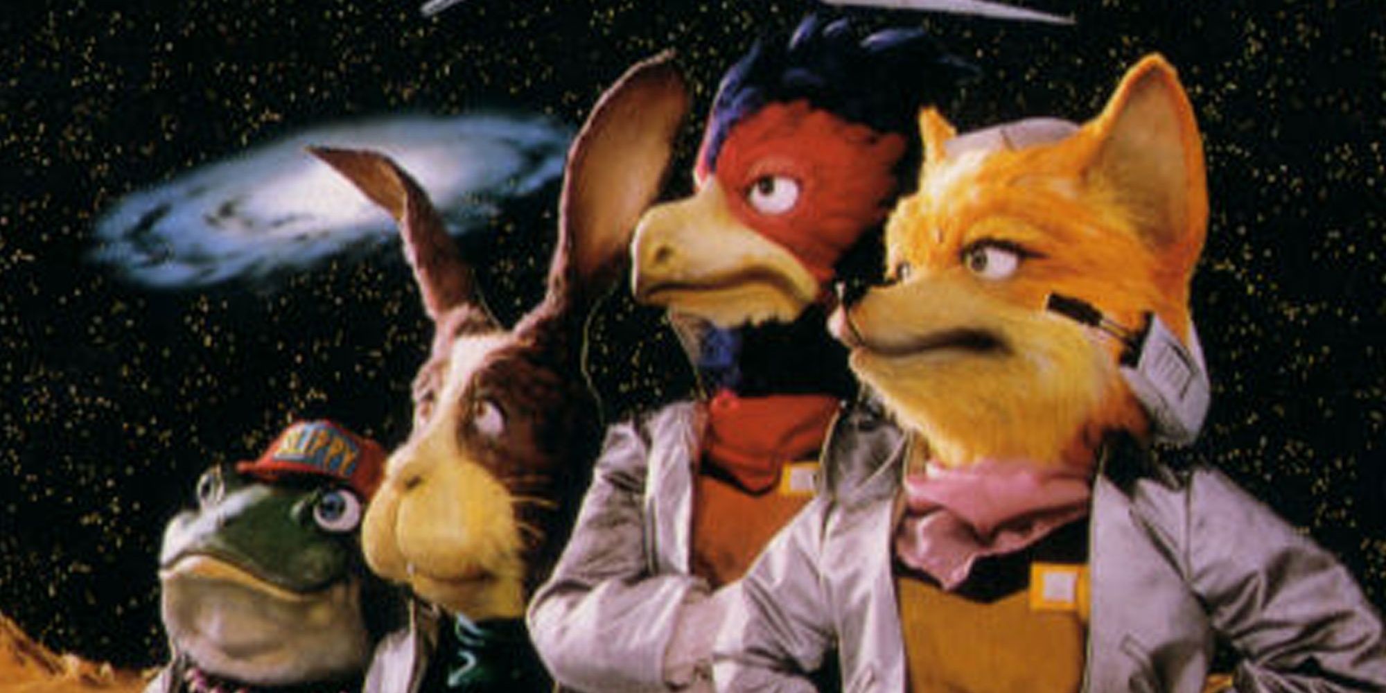 Star Fox puppets of Fox, Falco, Peppy and Slippy.