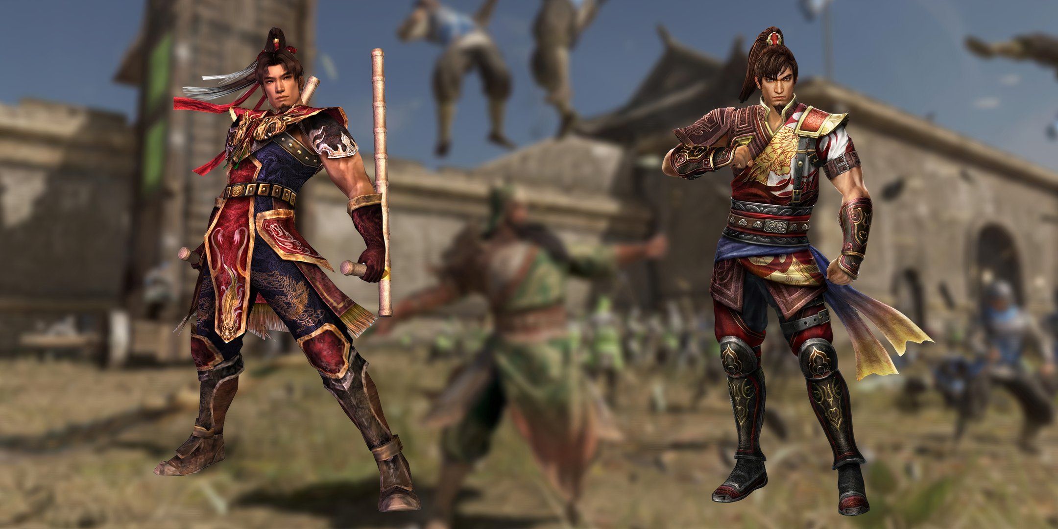 Sun Ce from Dynasty warriors 4 on the left, Dynasty Warriors 8 on the right.