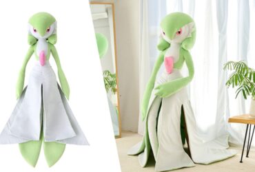 Gardevoir life-size plushie front and side views