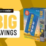 yellow background with GR logo, a trio of blockbuster board games and a badge that reads &quot;big savings&quot;