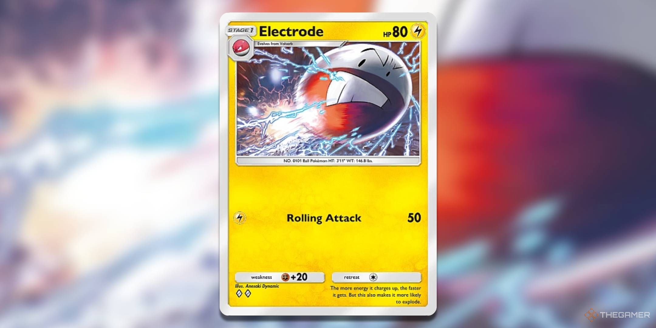 Electrode from Space-Time Smackdown Booster Pack in Pokemon TCG Pocket is shown.