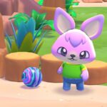 A player standing next to a rubber ball in Hello Kitty Island Adventure.