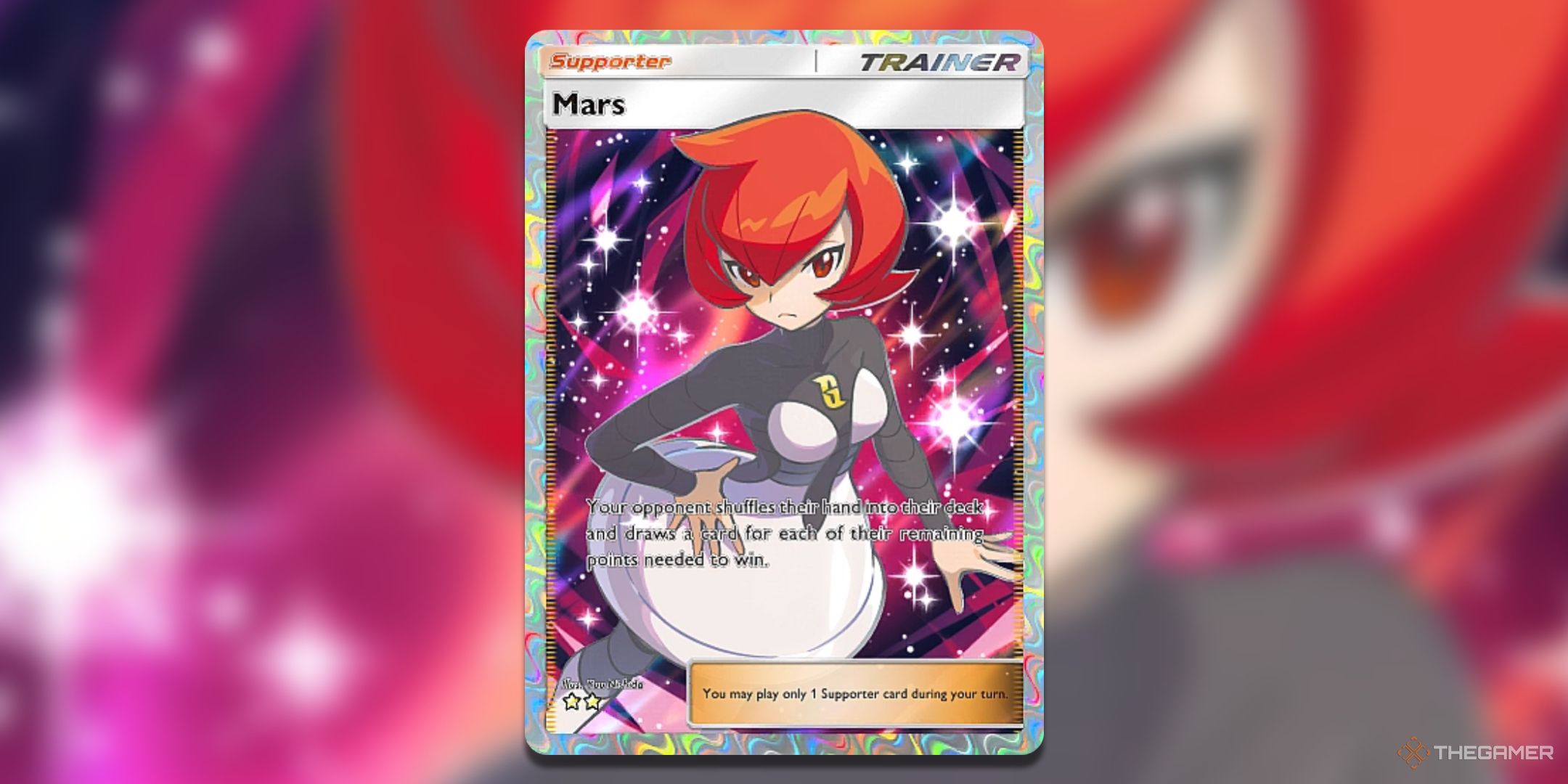 Full Art Mars Pokemon TCG Pocket Space Time Smackdown Card Art.