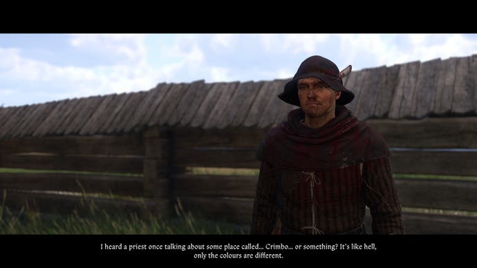 Henry tries to pass on knowledge about Limbo, but calls it Crimbo instead, in Kingdom Come Deliverance 2