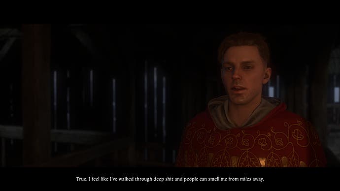 Hans Capon moans about his lot in Kingdom Come Deliverance 2