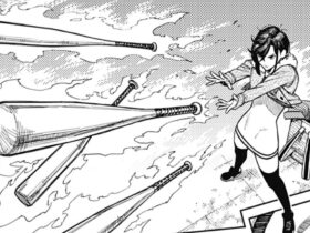 Momo uses her powers on some baseball bats.