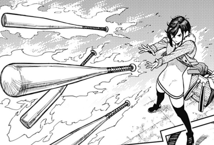 Momo uses her powers on some baseball bats.