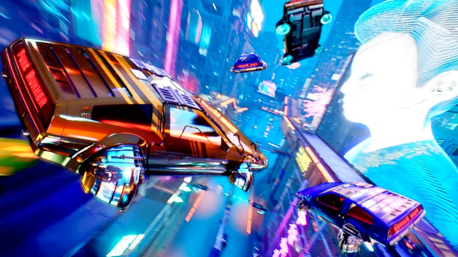 Need For Speed-inspired Punk Runner is a cyberpunk racing game with flying cars