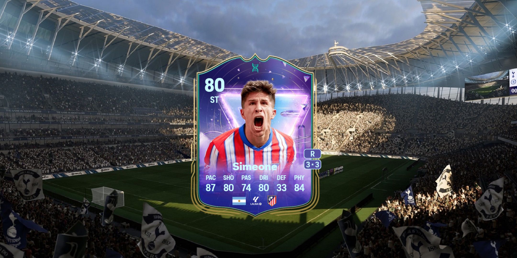 Guiliano Simeone's card in EA Sports FC 25.