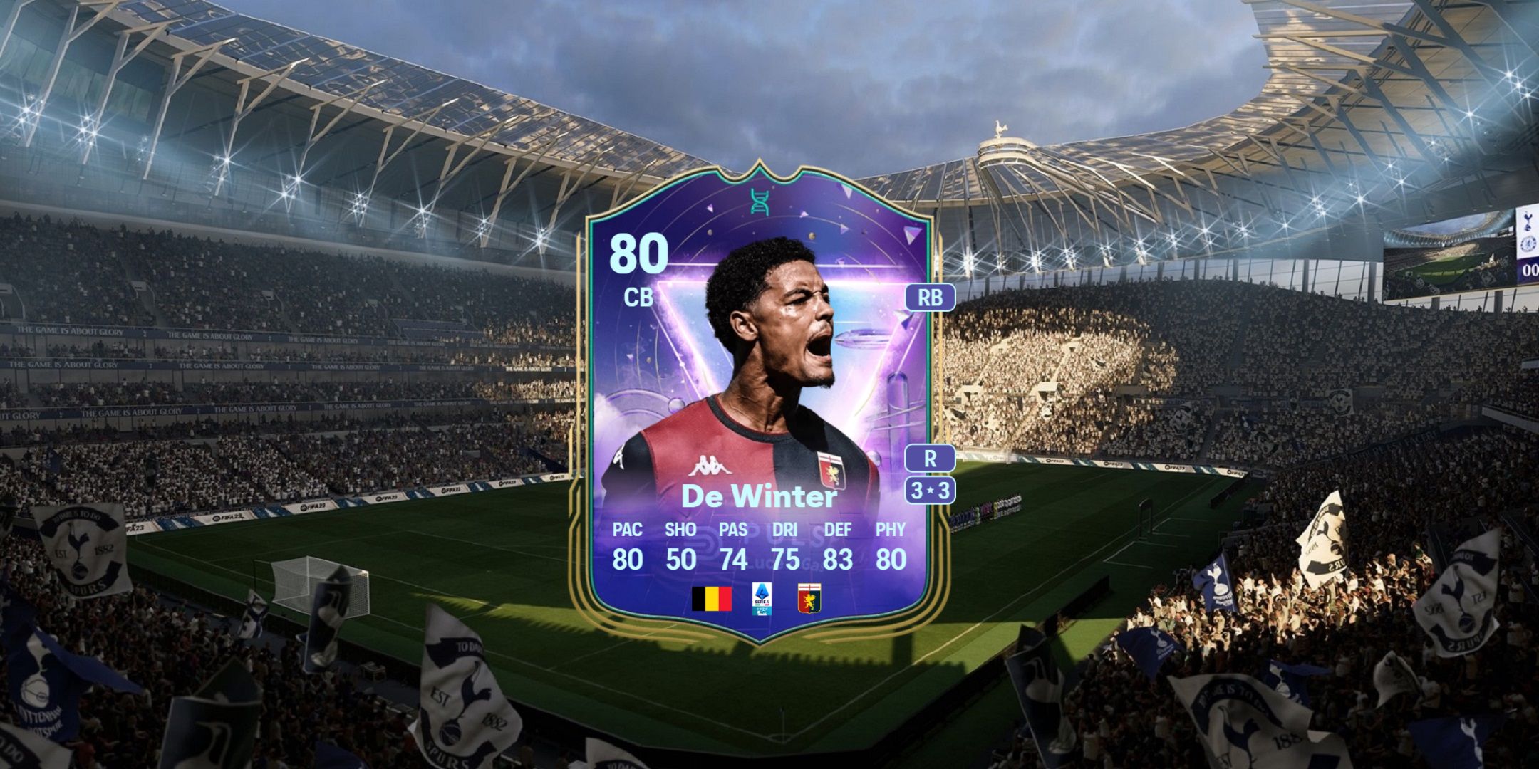 De Winter's card in EA Sports FC 25.