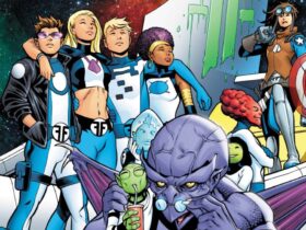 The students of the Future Foundation with Dragon Man