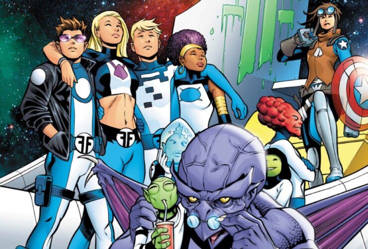 The students of the Future Foundation with Dragon Man