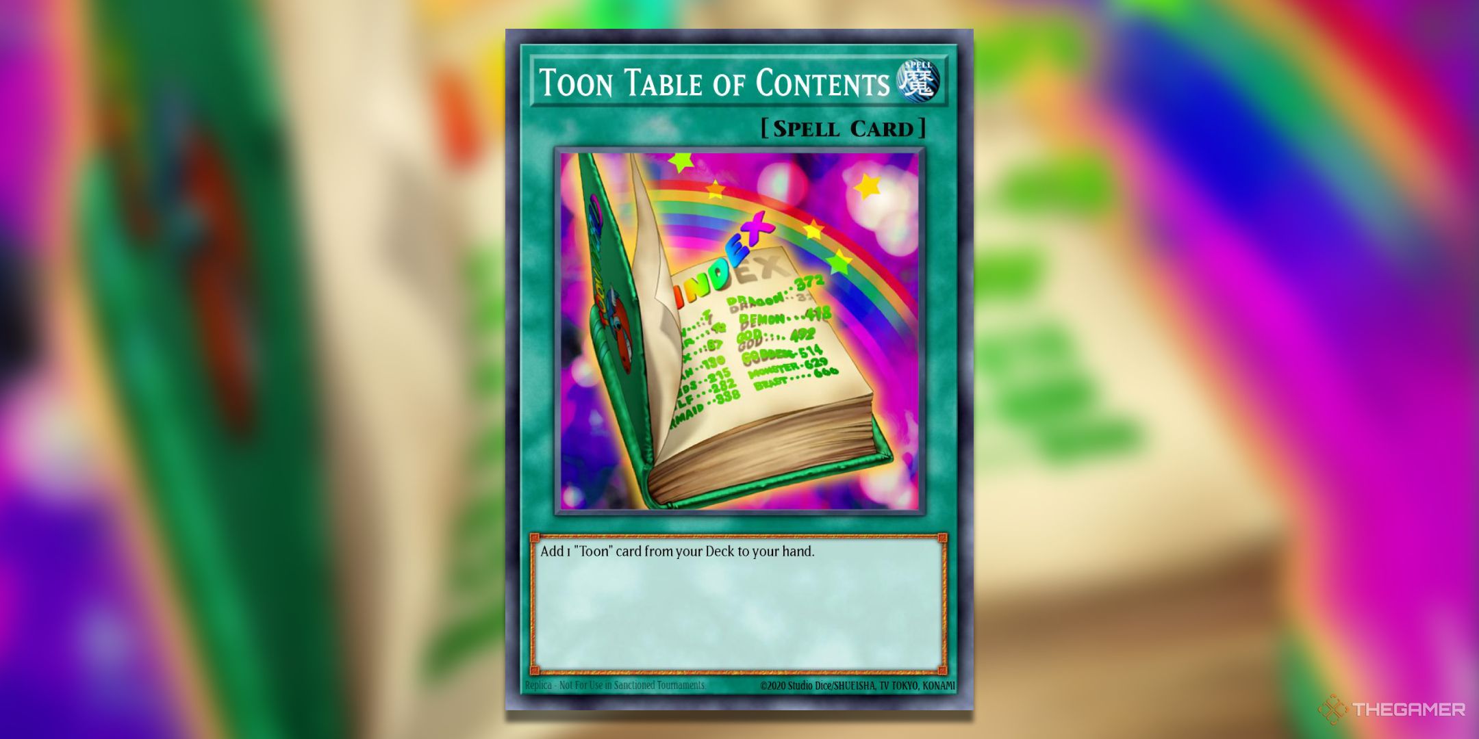 Toon Table of Contents Yu-Gi-Oh! TCG Card Art.